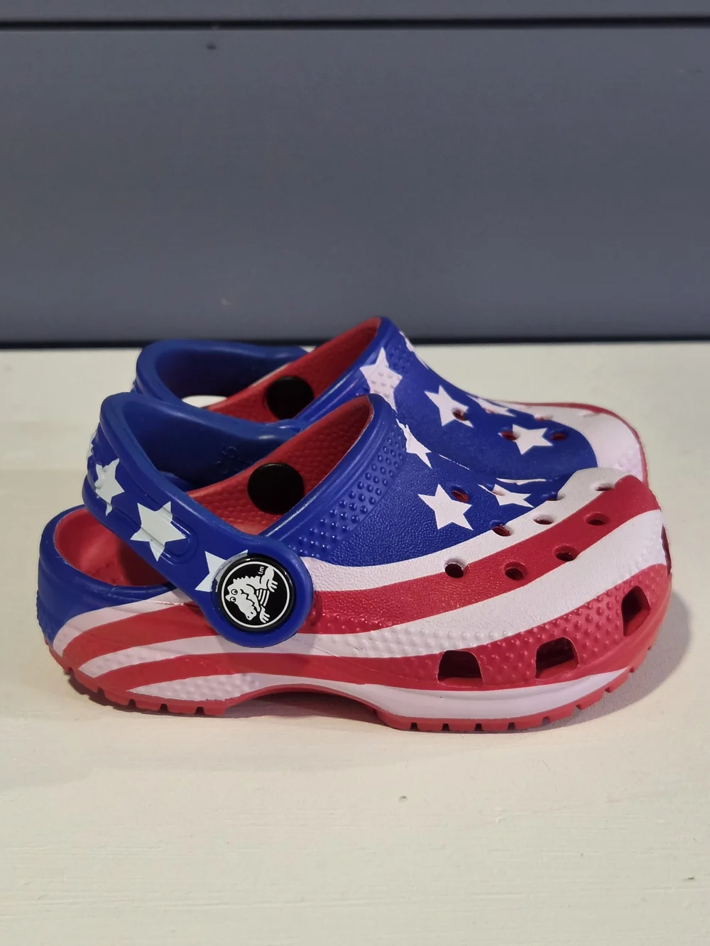 Patriotic Crocs Toddler Size 5 Shoes